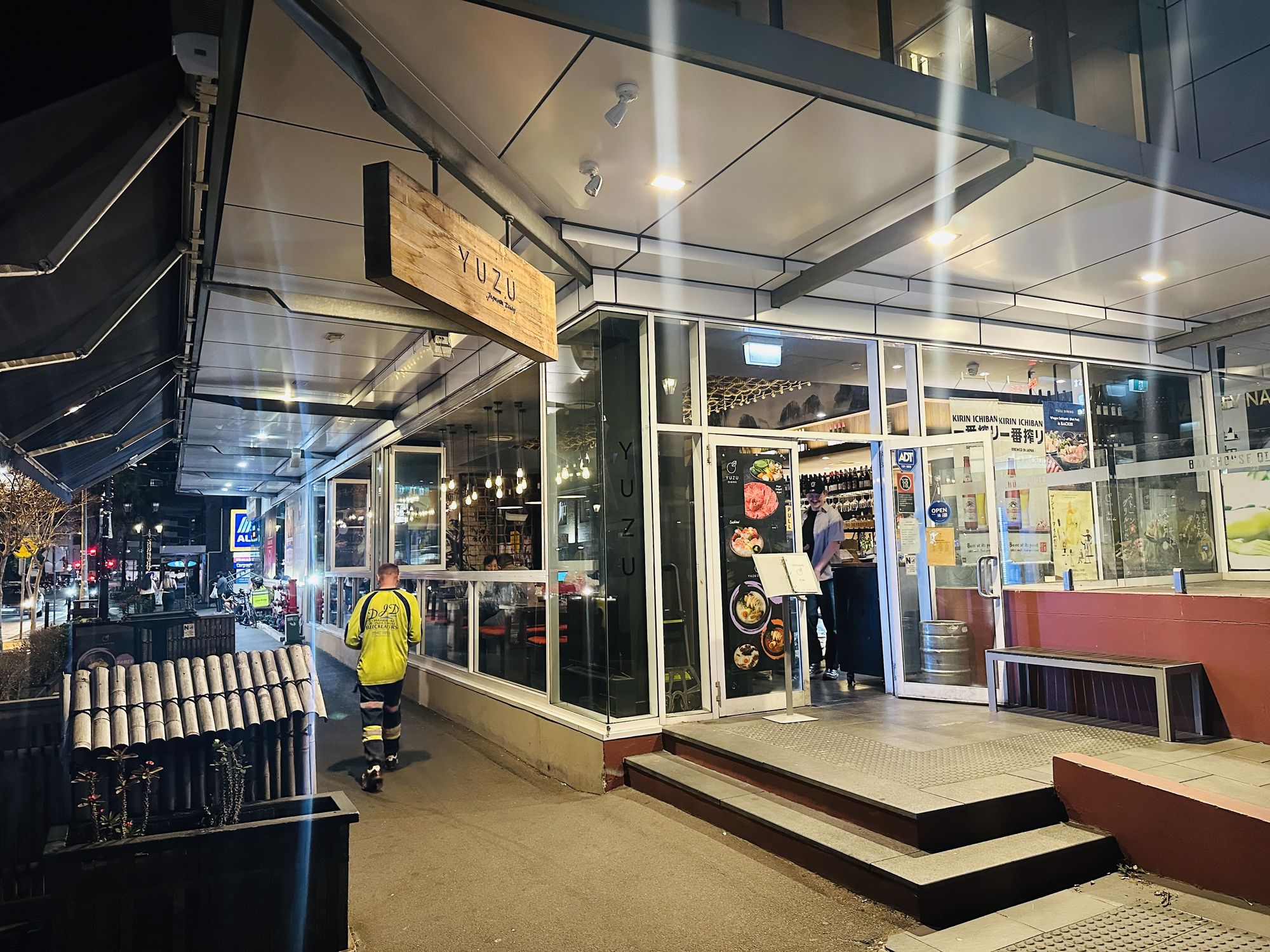 Yuzu North Strathfield on George Street at night